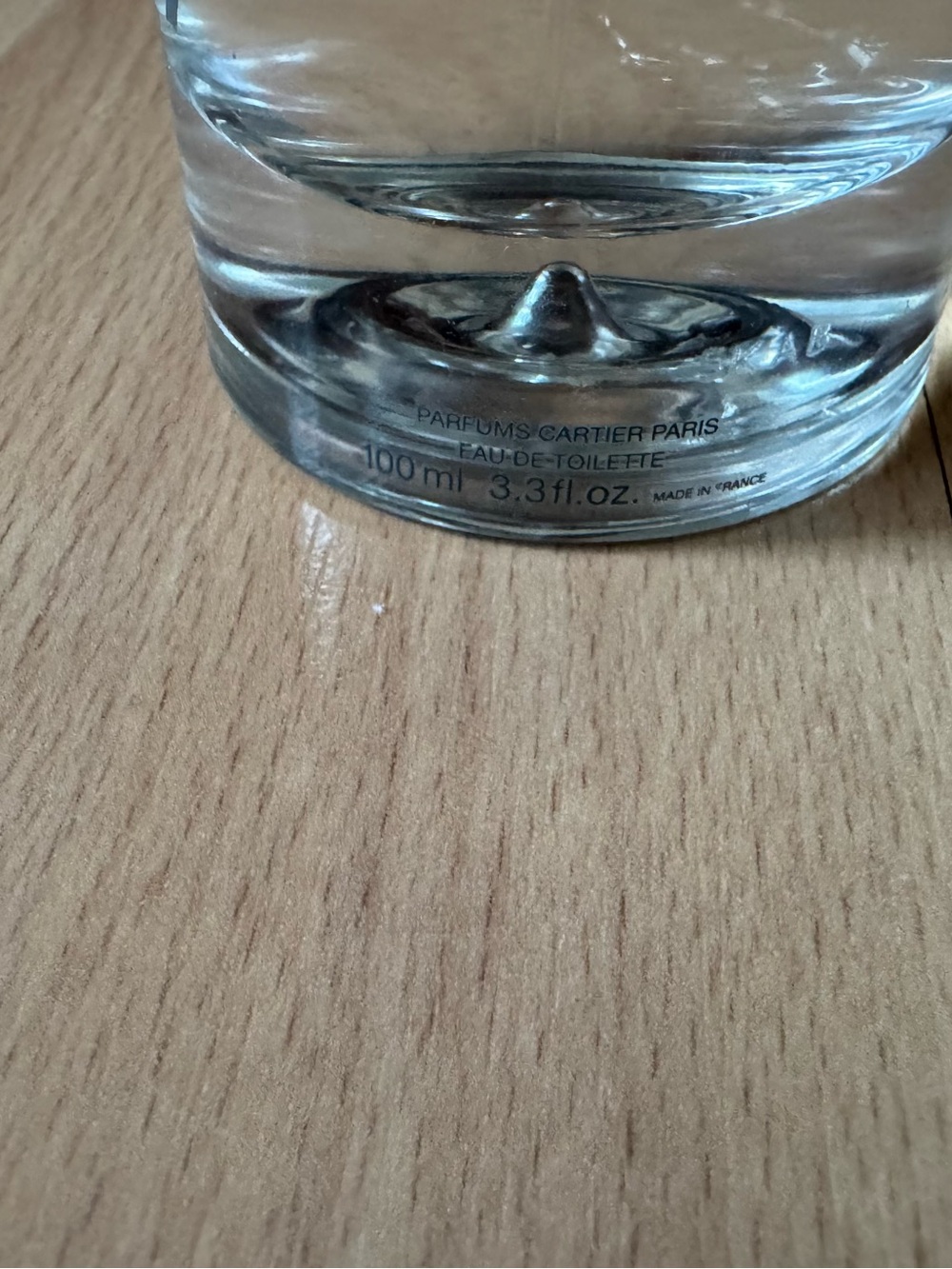 Eau de Cartier 3.3 oz EDT Men's Spray 100ml, about 60-70% full - Picture 4 of 5